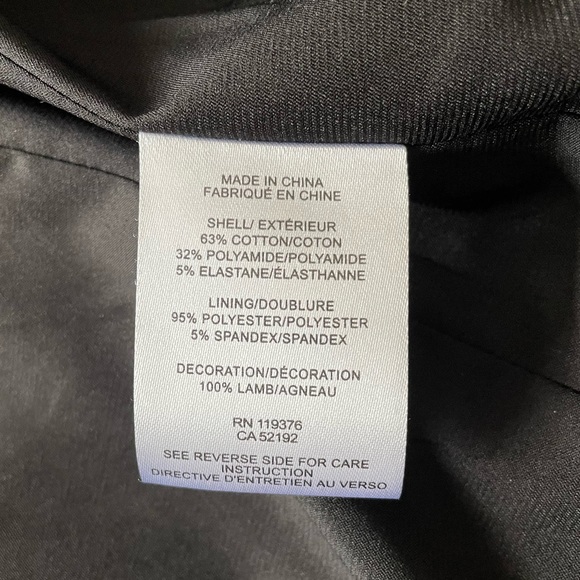 Helmut Lang boxy, cropped black jacket with cream leather collar - Picture 5 of 8